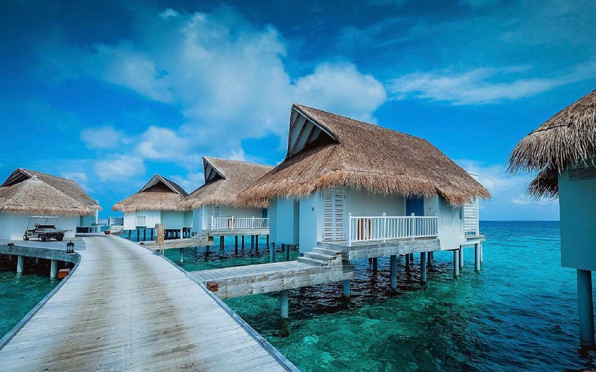 马尔代夫风景图片 清新唯美海景壁纸