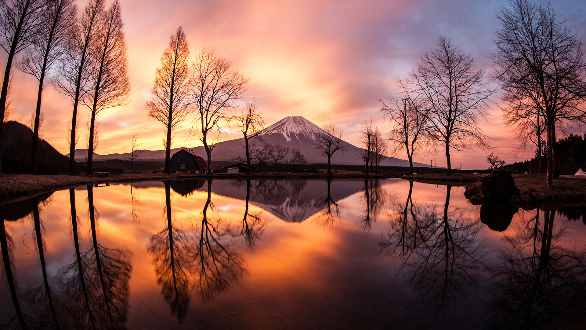 富士山唯美意境风景图片谁能凭爱意要富士山私有 可爱点