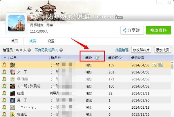 qq群成员等级