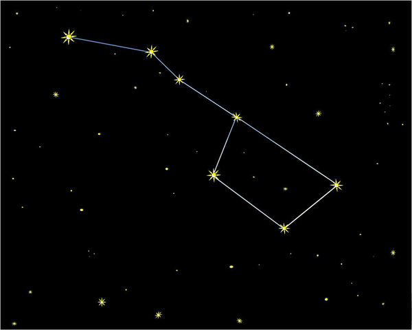 北斗七星图片 中国古代北斗星官中的七颗星