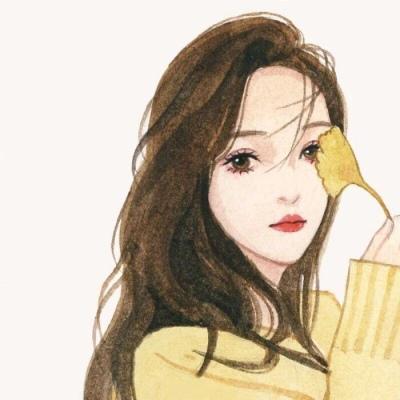 韩国唯美手绘女孩头像图片